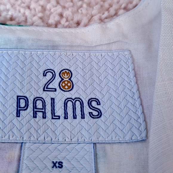 28 PALMS Women's Sleeveless Bird Floral Tropical Print Linen Sheath Dress - Picture 8 of 8